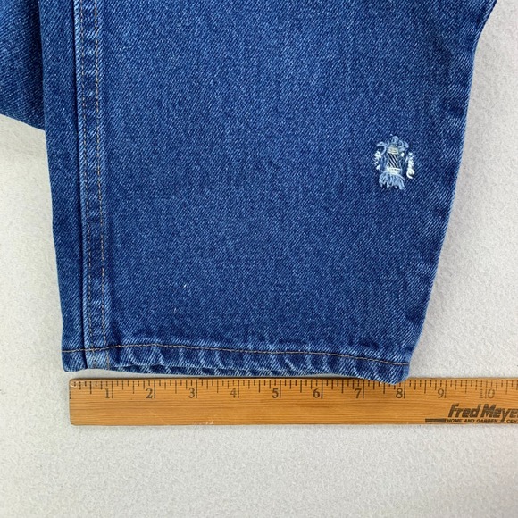VTG Rustler Jeans‎ Straight Mens 38x32 Blue Faded Distressed Denim Retro Work - Picture 12 of 13